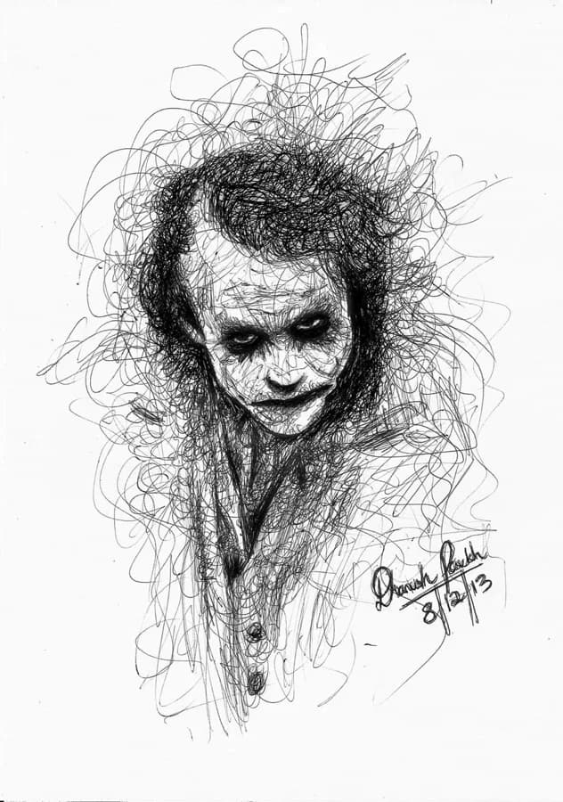 The Joker, microtip pen, 2013